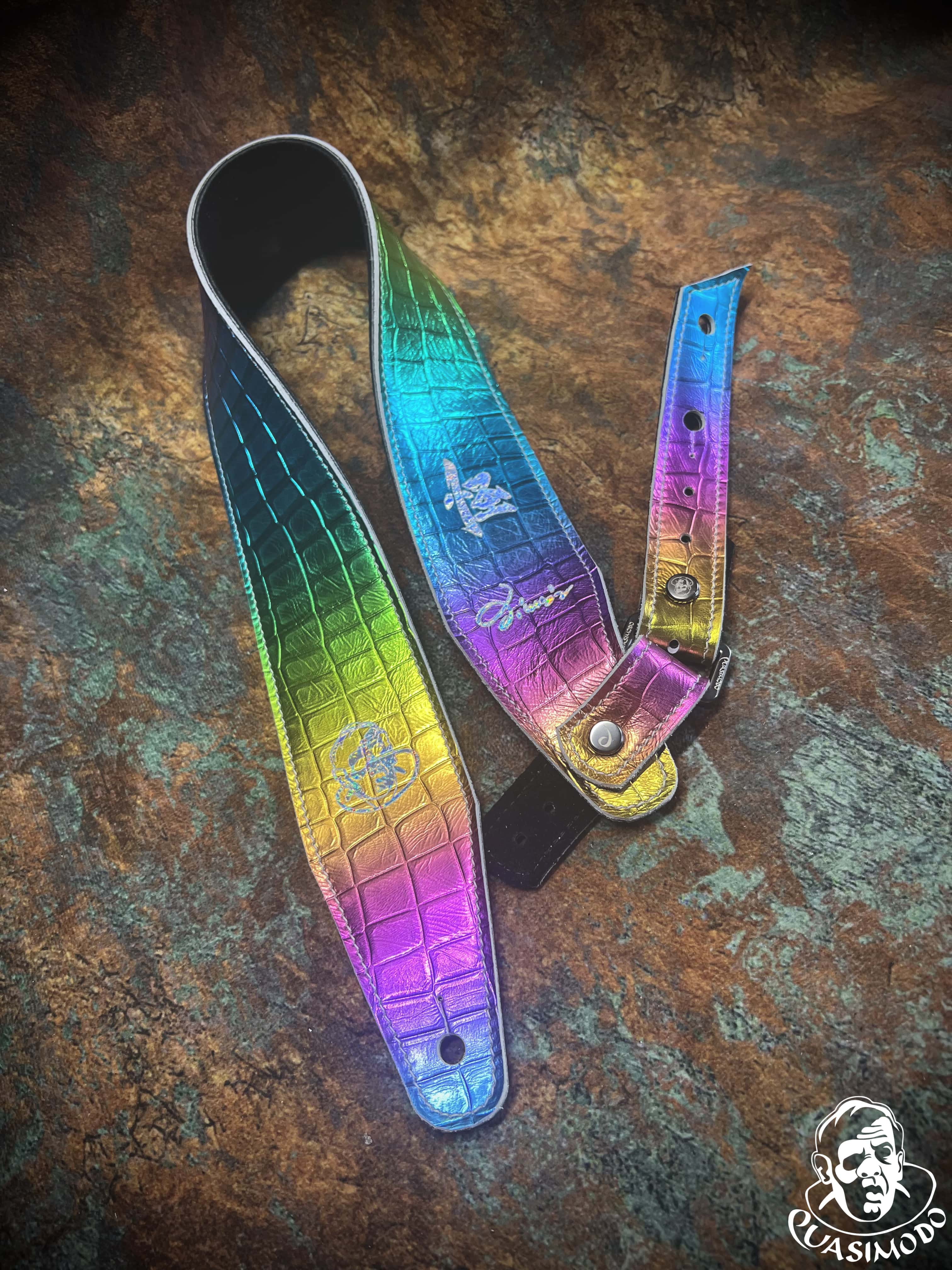 Image of Limited edition custom guitar strap-Face-Limit Design-L-039