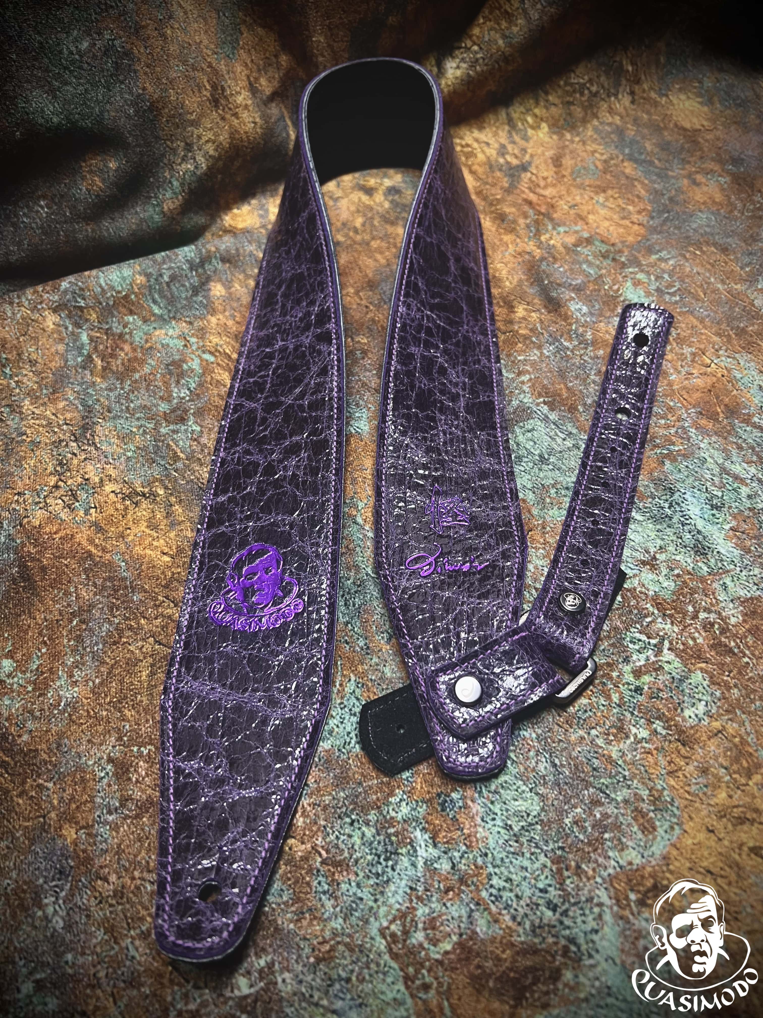 Image of Limited edition custom guitar strap-Face-Limit Design-L-049