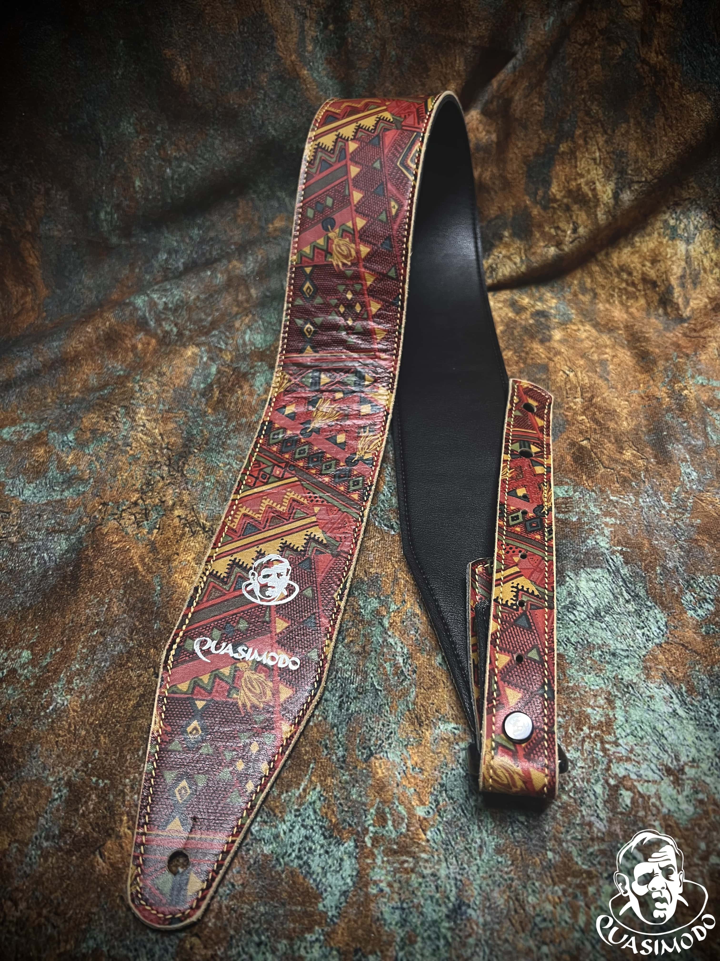 Image of Limited edition custom guitar strap-Face-Limit Design-L-052