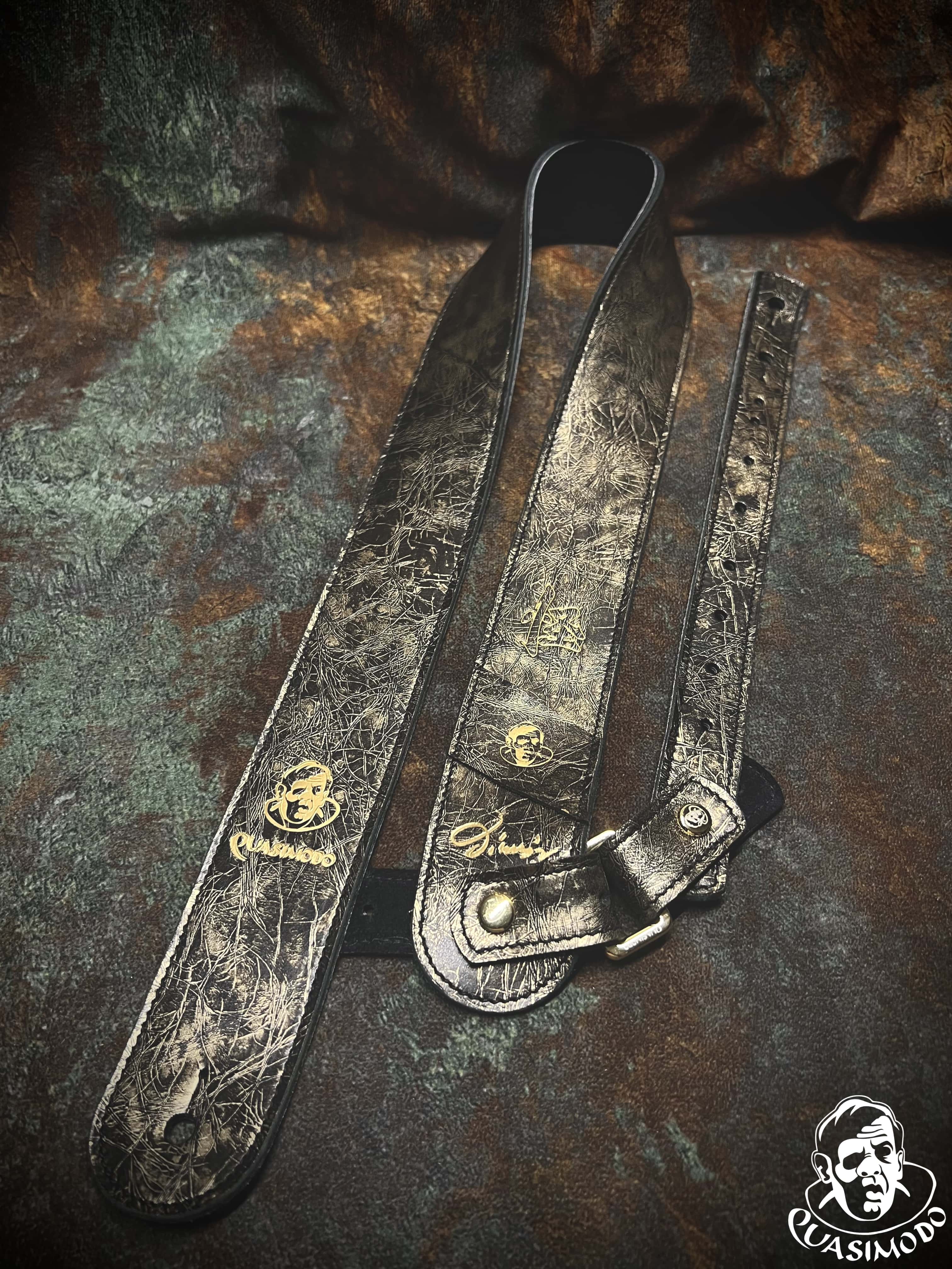 Image of Limited edition custom guitar strap-Face-Limit Design-L-078