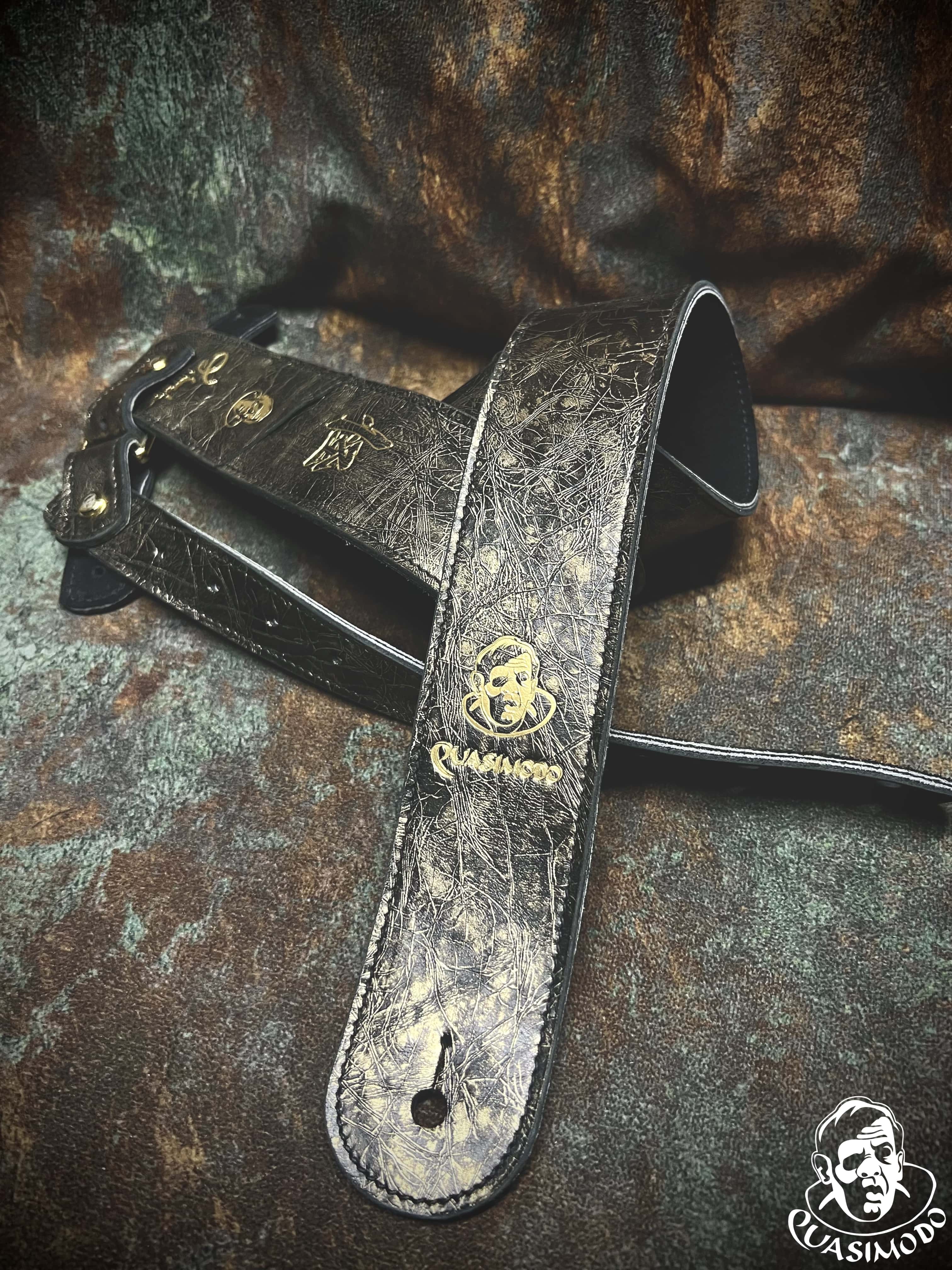 Image of Limited edition custom guitar strap-Face-Limit Design-L-078