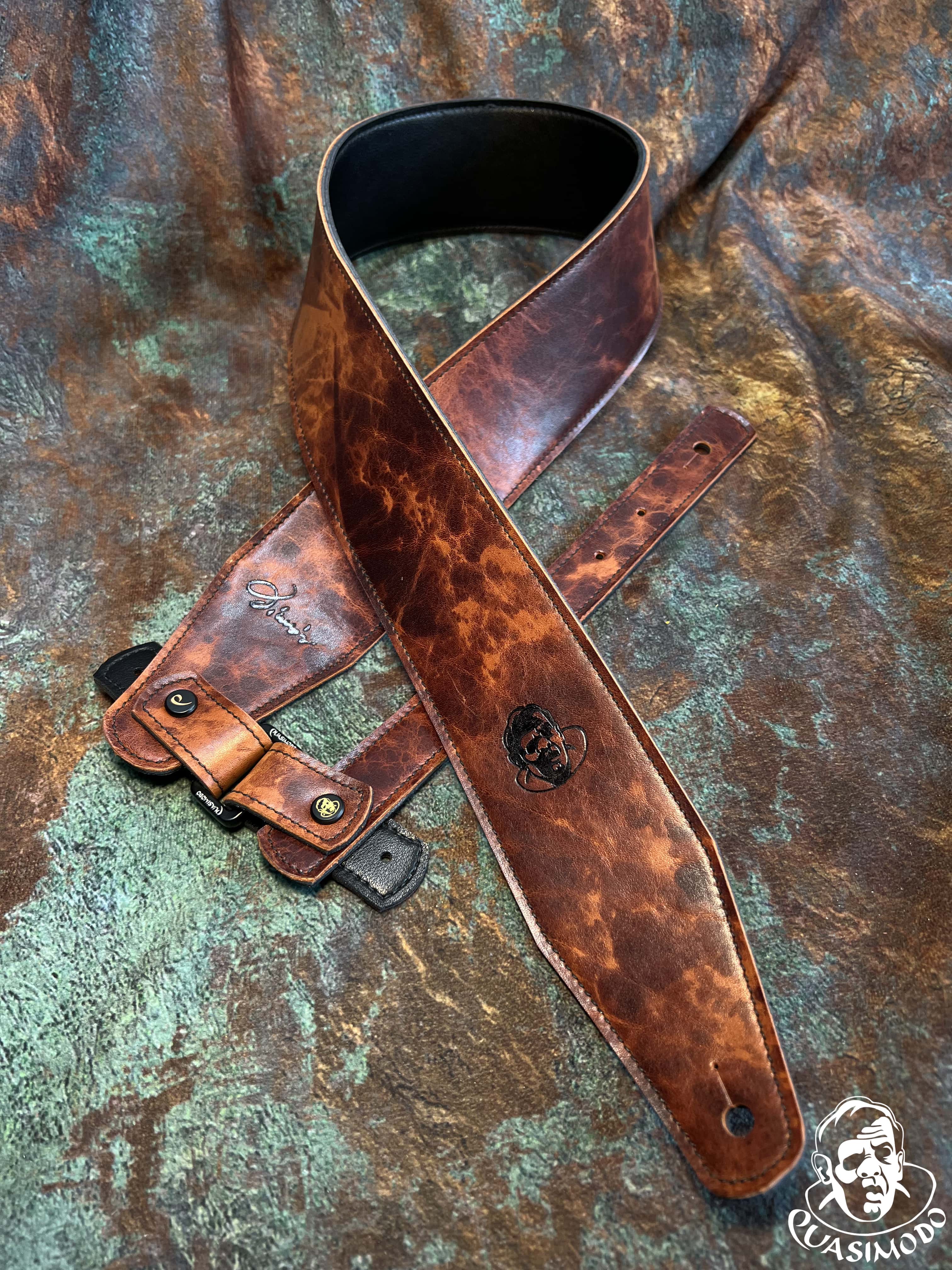 Image of Limited edition custom guitar strap-Face-Limit Design-L-146