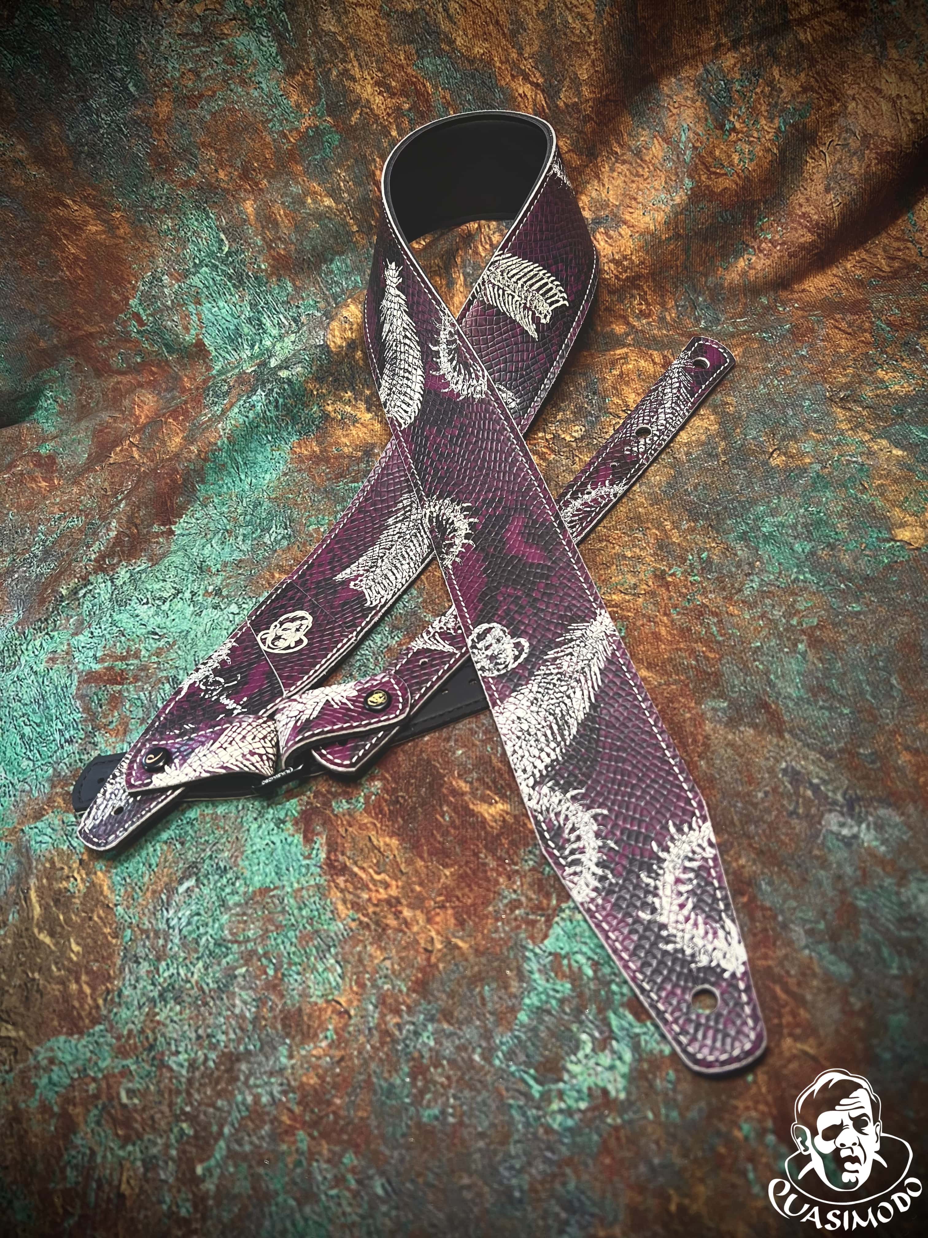 Image of Limited edition custom guitar strap-Face-Limit Design-L-244