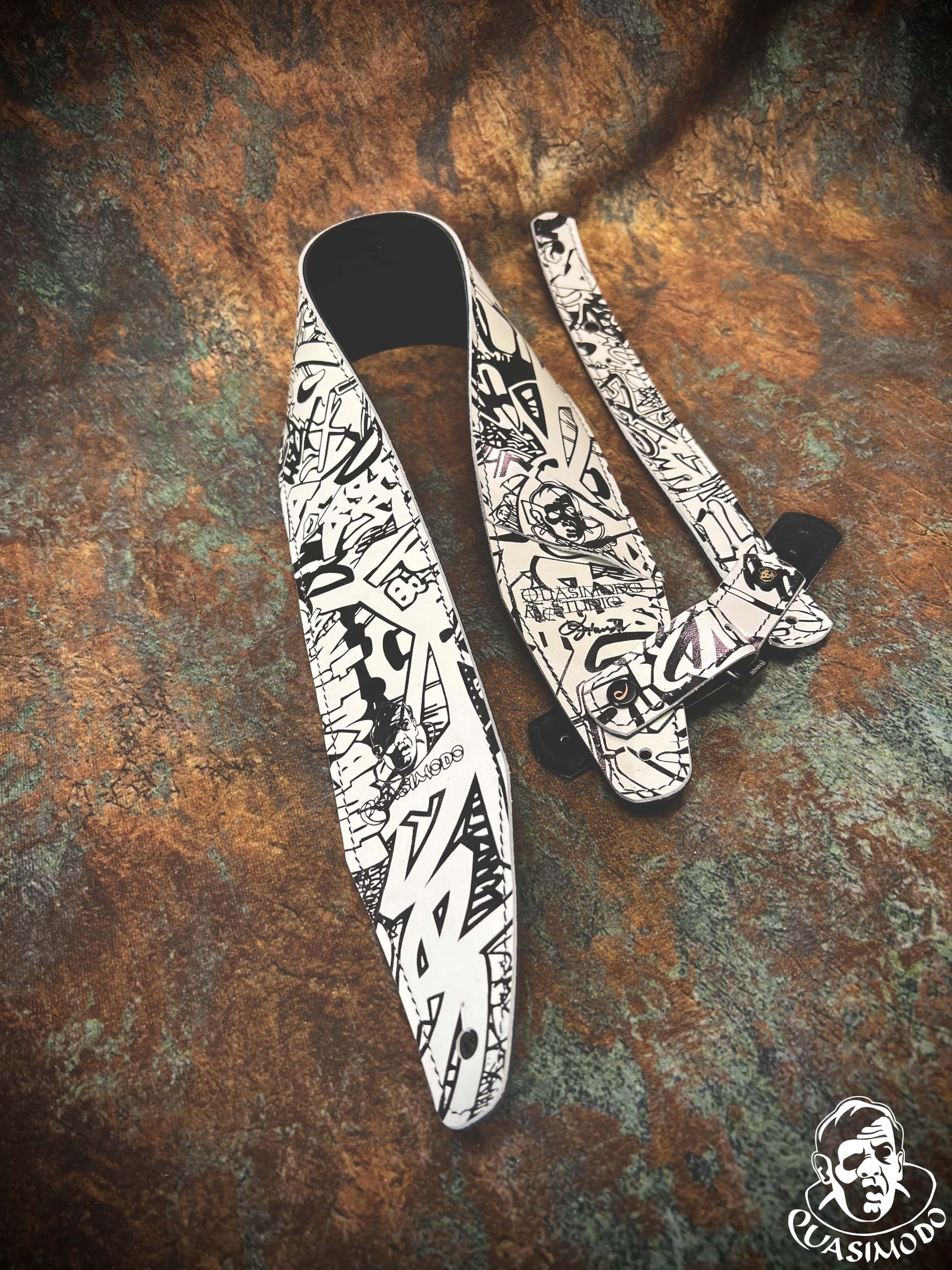Image of Limited edition custom guitar strap-Face-Limit Design-L-271