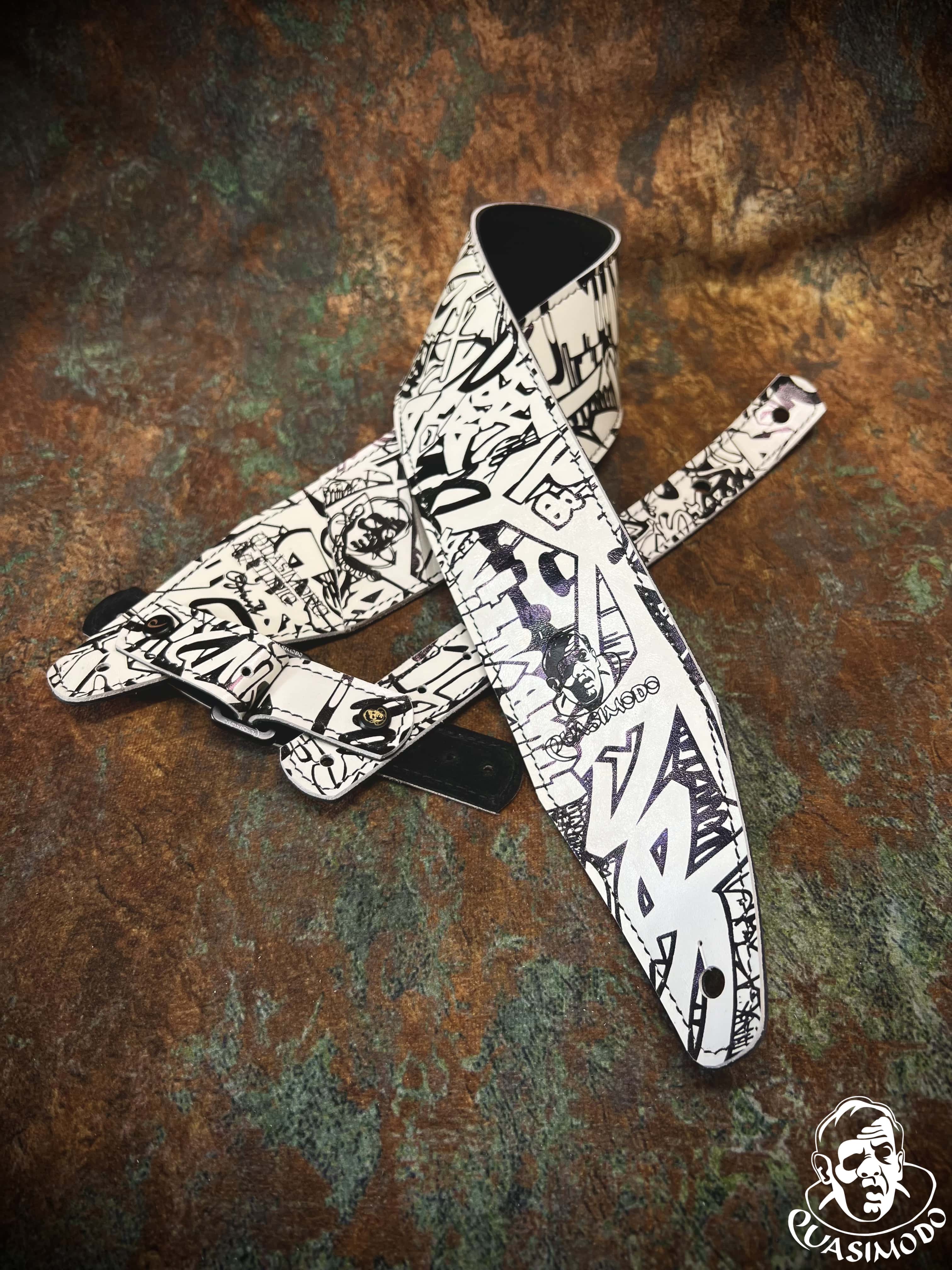 Image of Limited edition custom guitar strap-Face-Limit Design-L-271