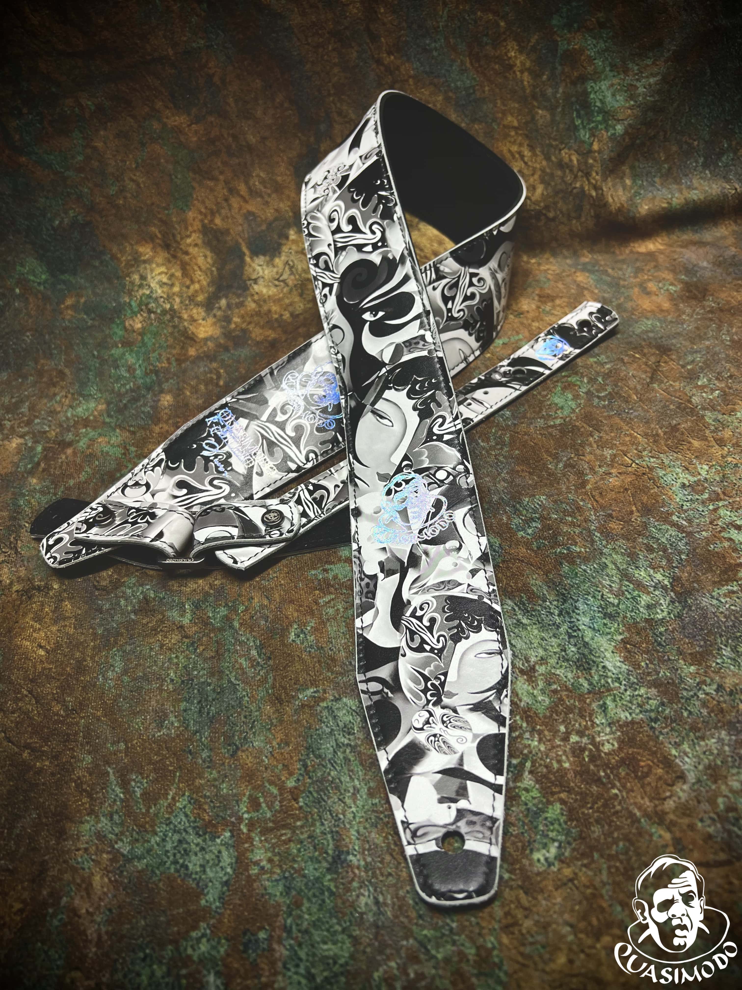 Image of Limited edition custom guitar strap-Face-Limit Design-L-315