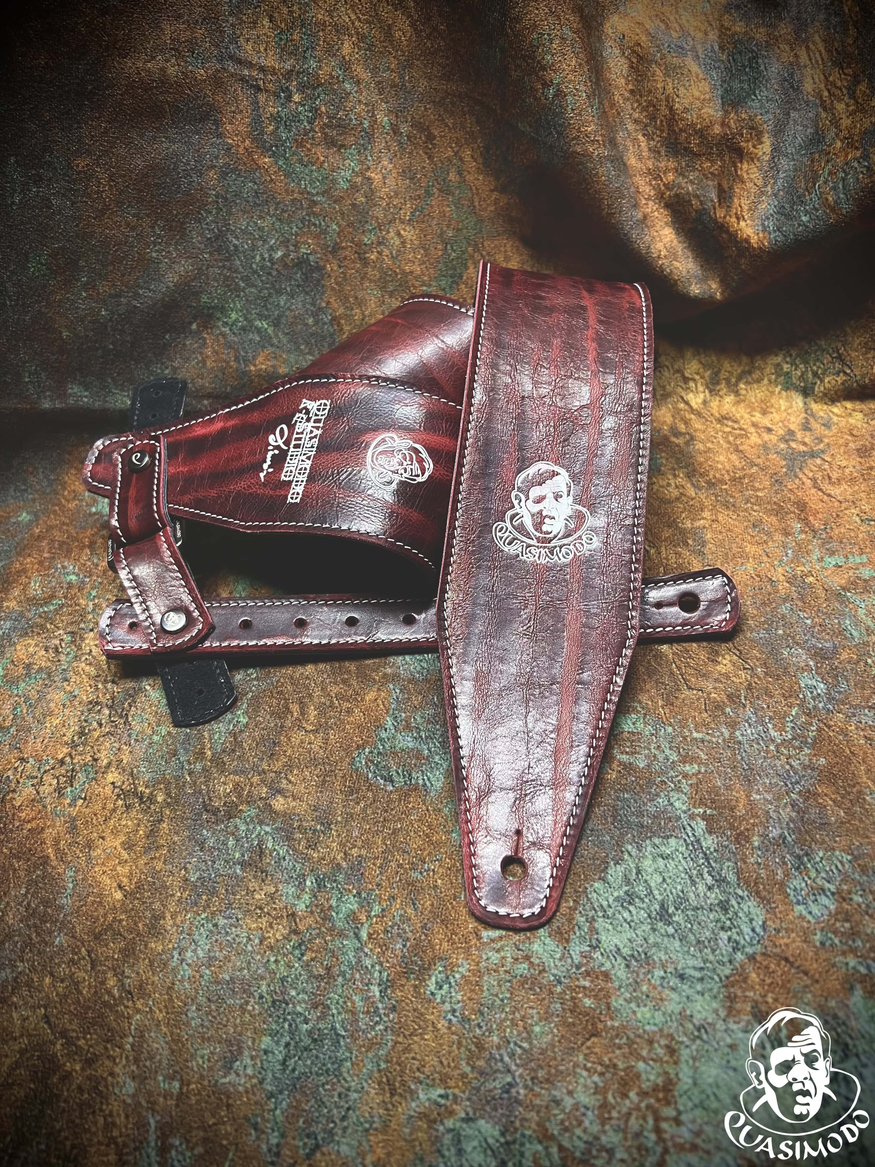 Image of Limited edition custom guitar strap-Face-Limit Design-L-378