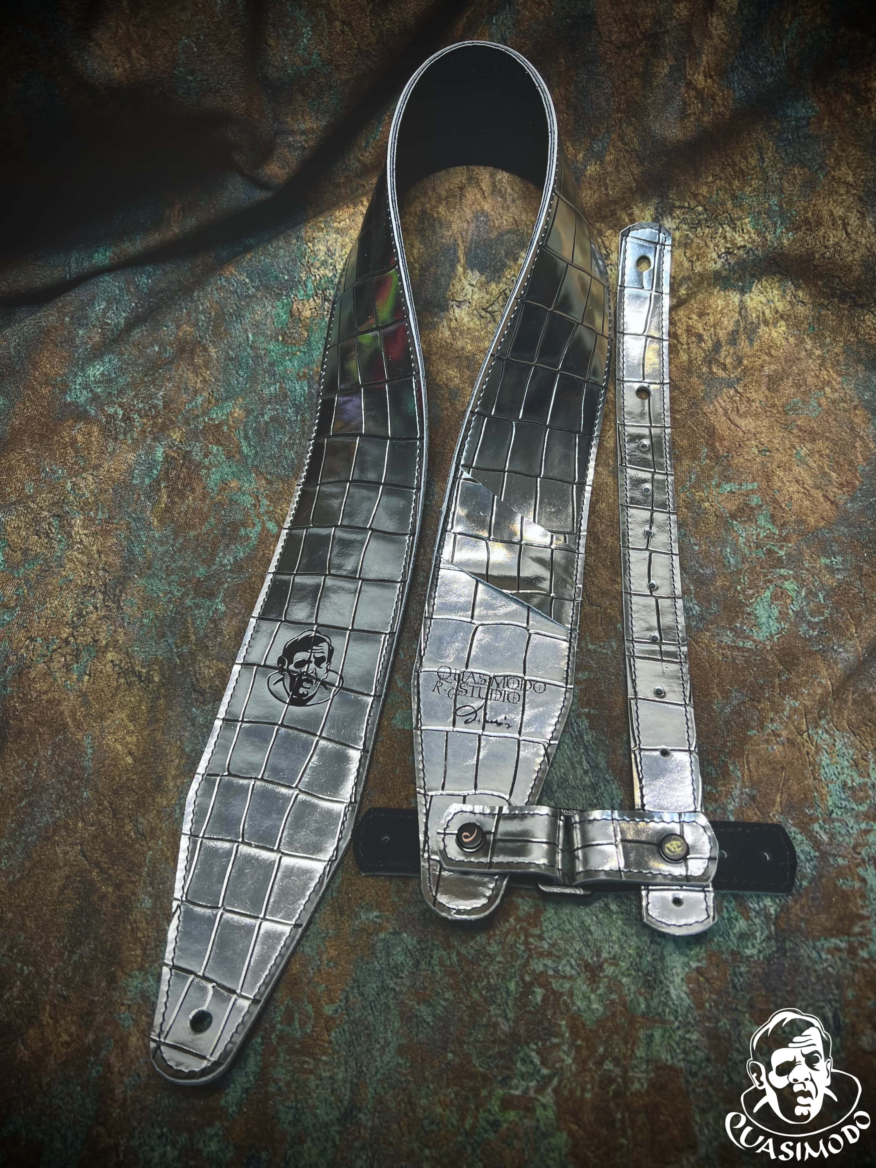 Image of Limited edition custom guitar strap-Face-Limit Design-L-386