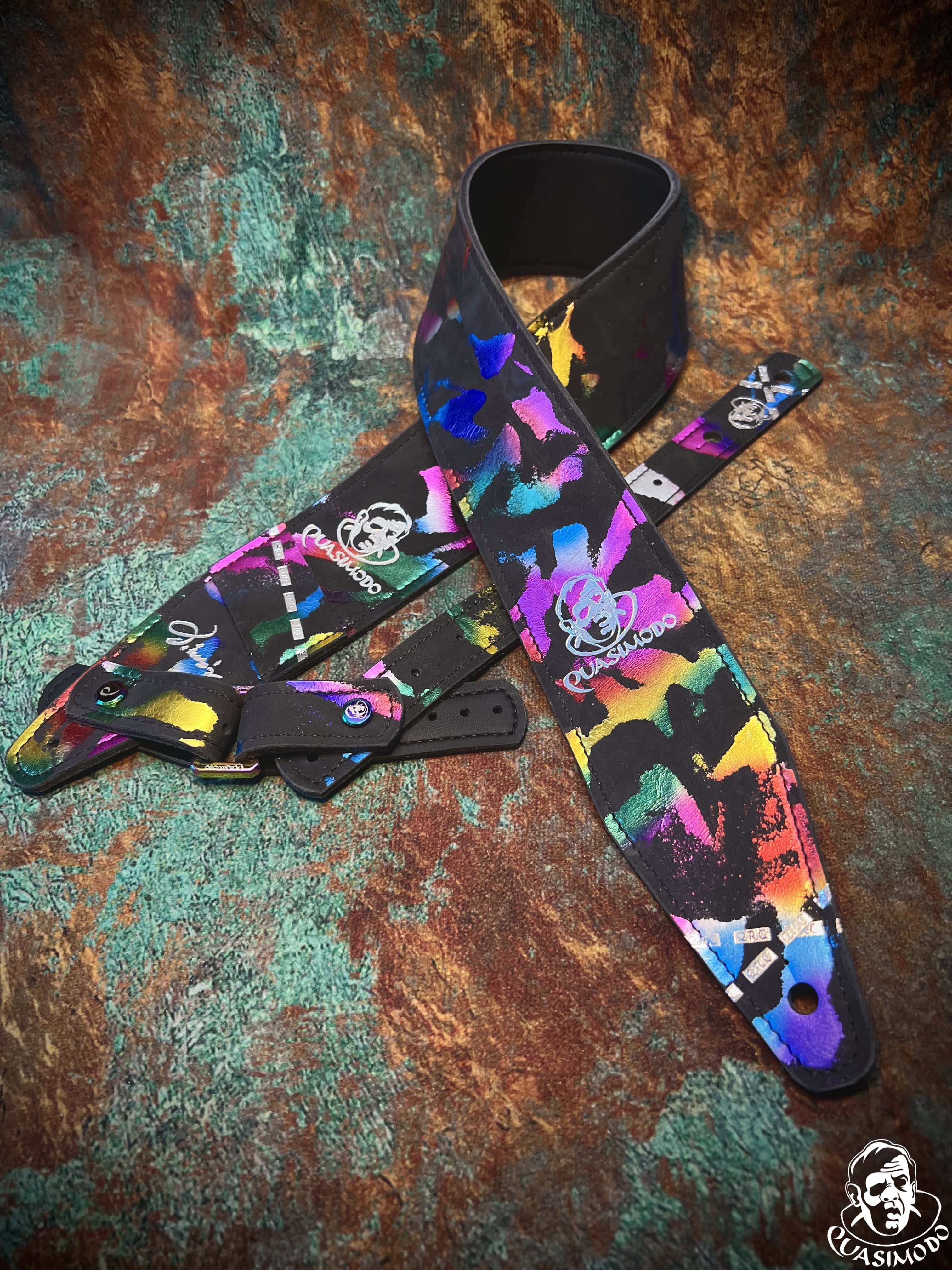 Image of Limited edition custom guitar strap-Face-Limit Design-L-452