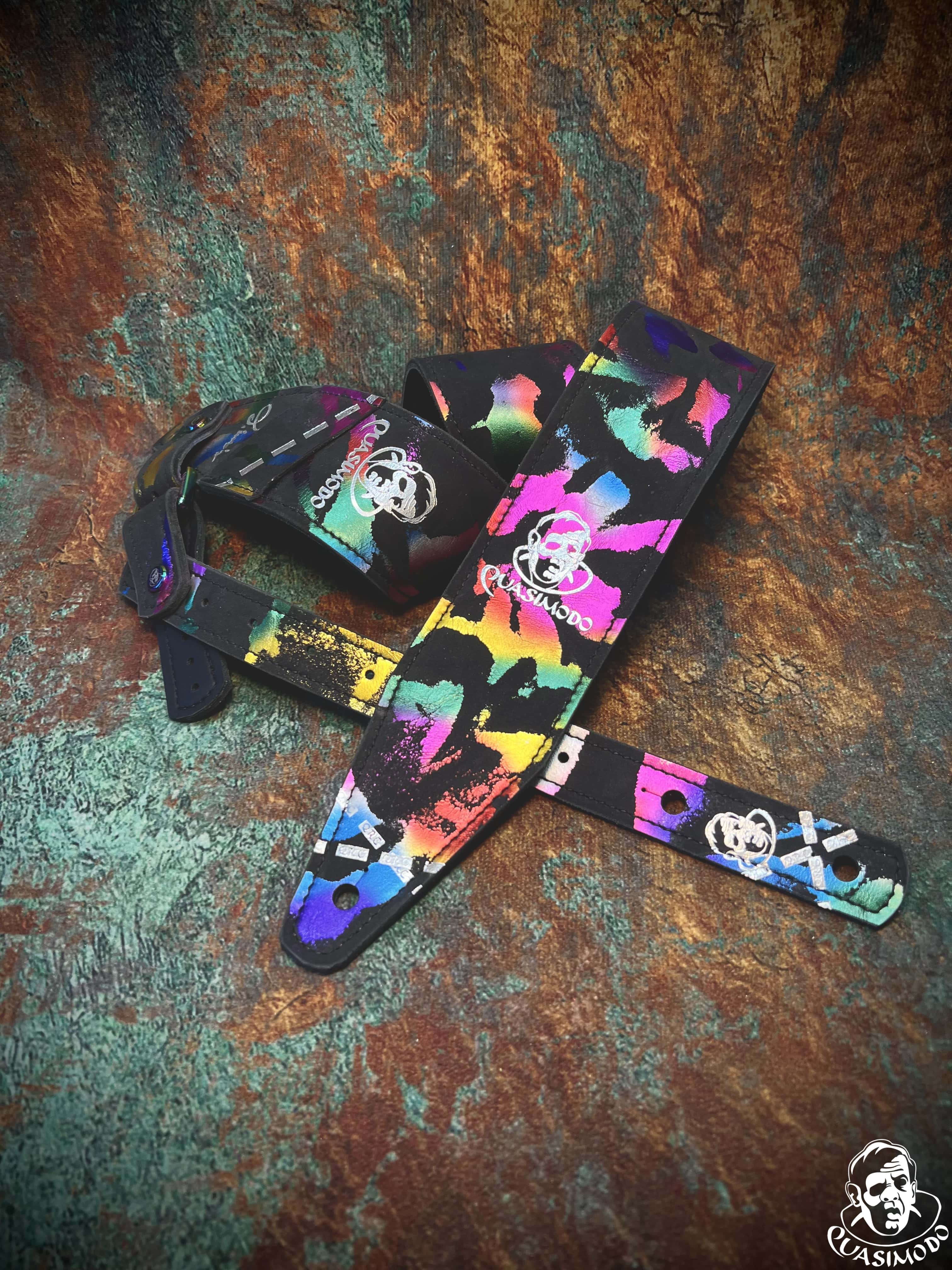 Image of Limited edition custom guitar strap-Face-Limit Design-L-452