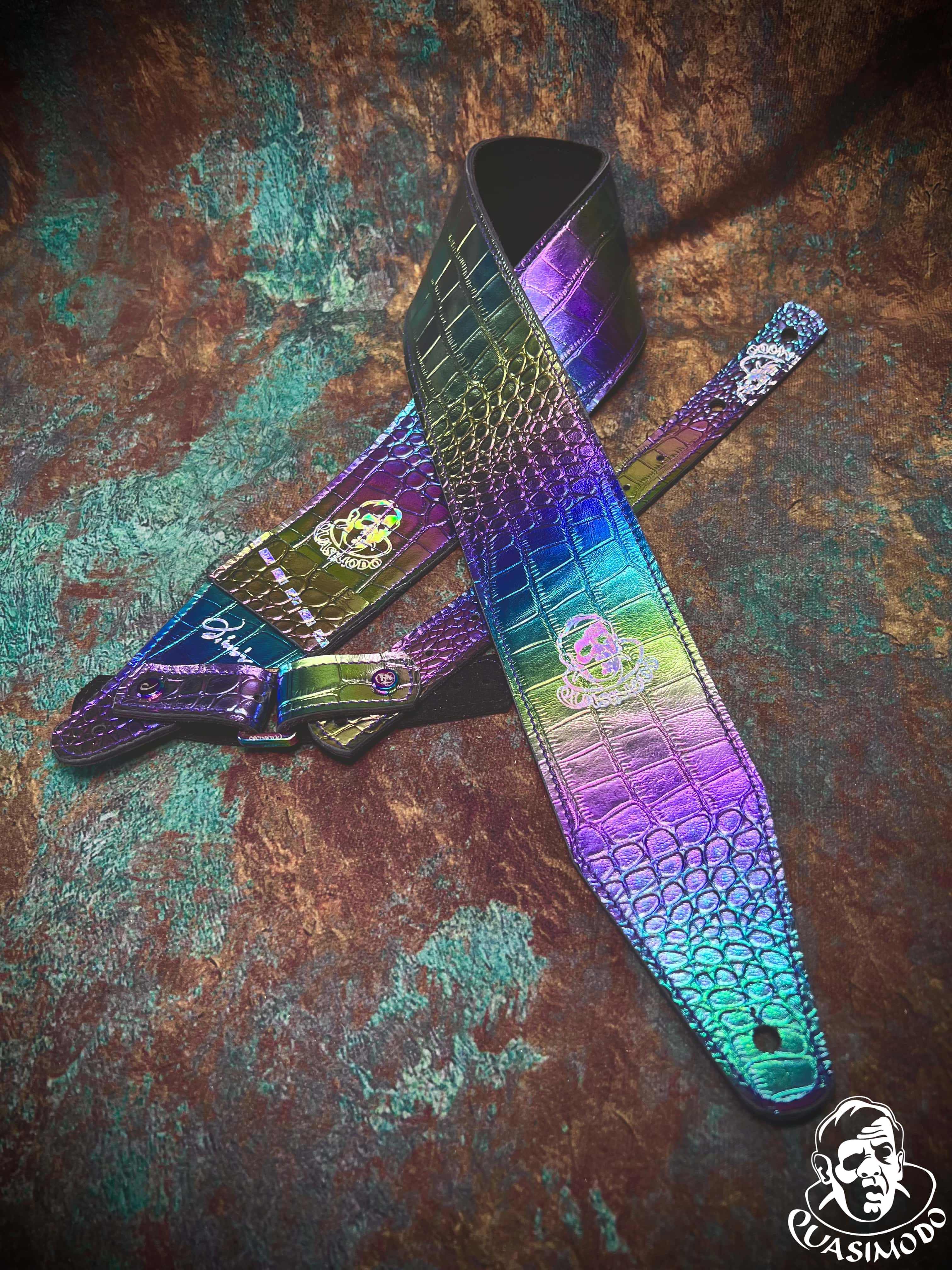 Image of Limited edition custom guitar strap-Face-Limit Design-L-462