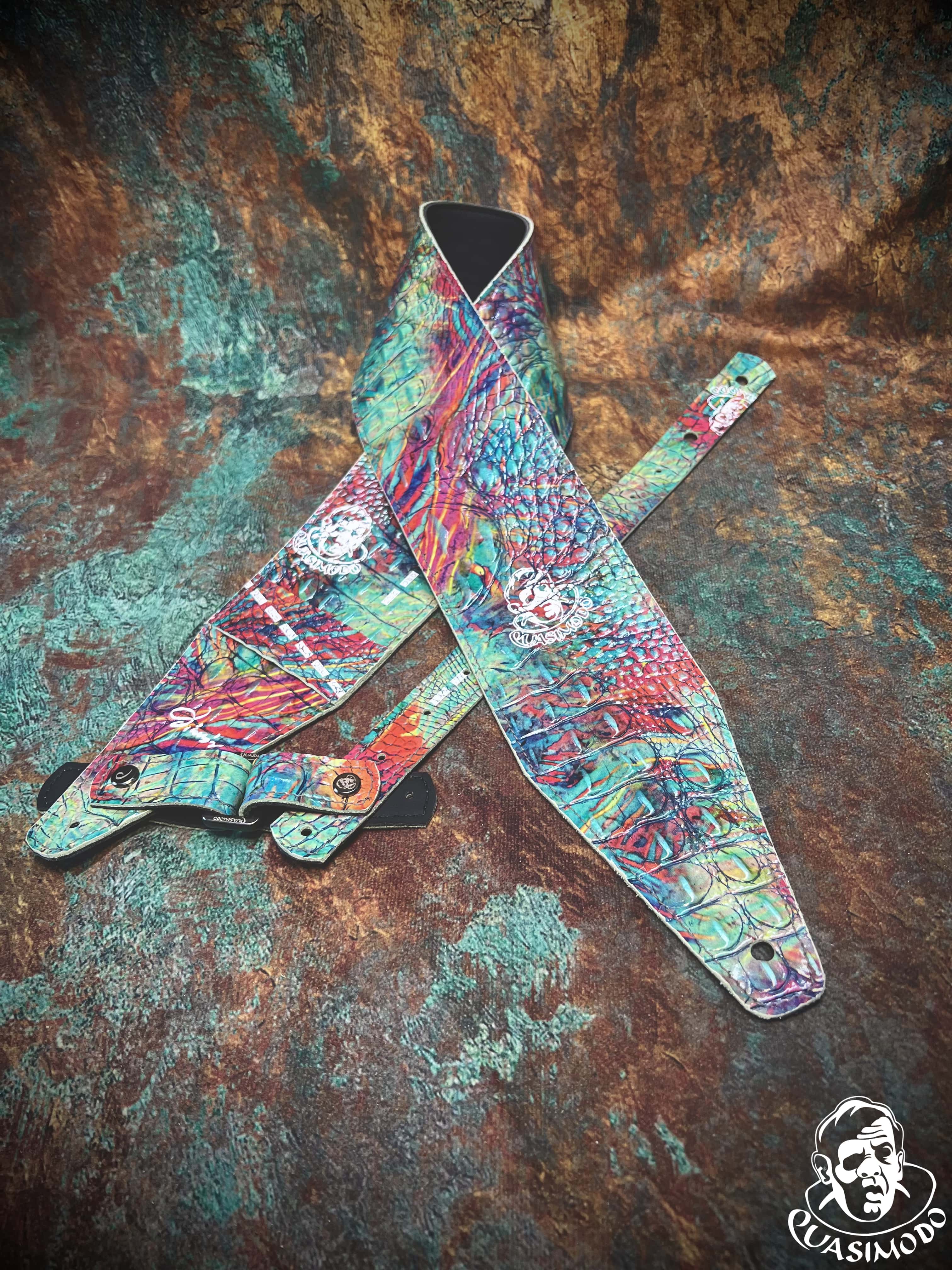 Image of Limited edition custom guitar strap-Face-Limit Design-L-483