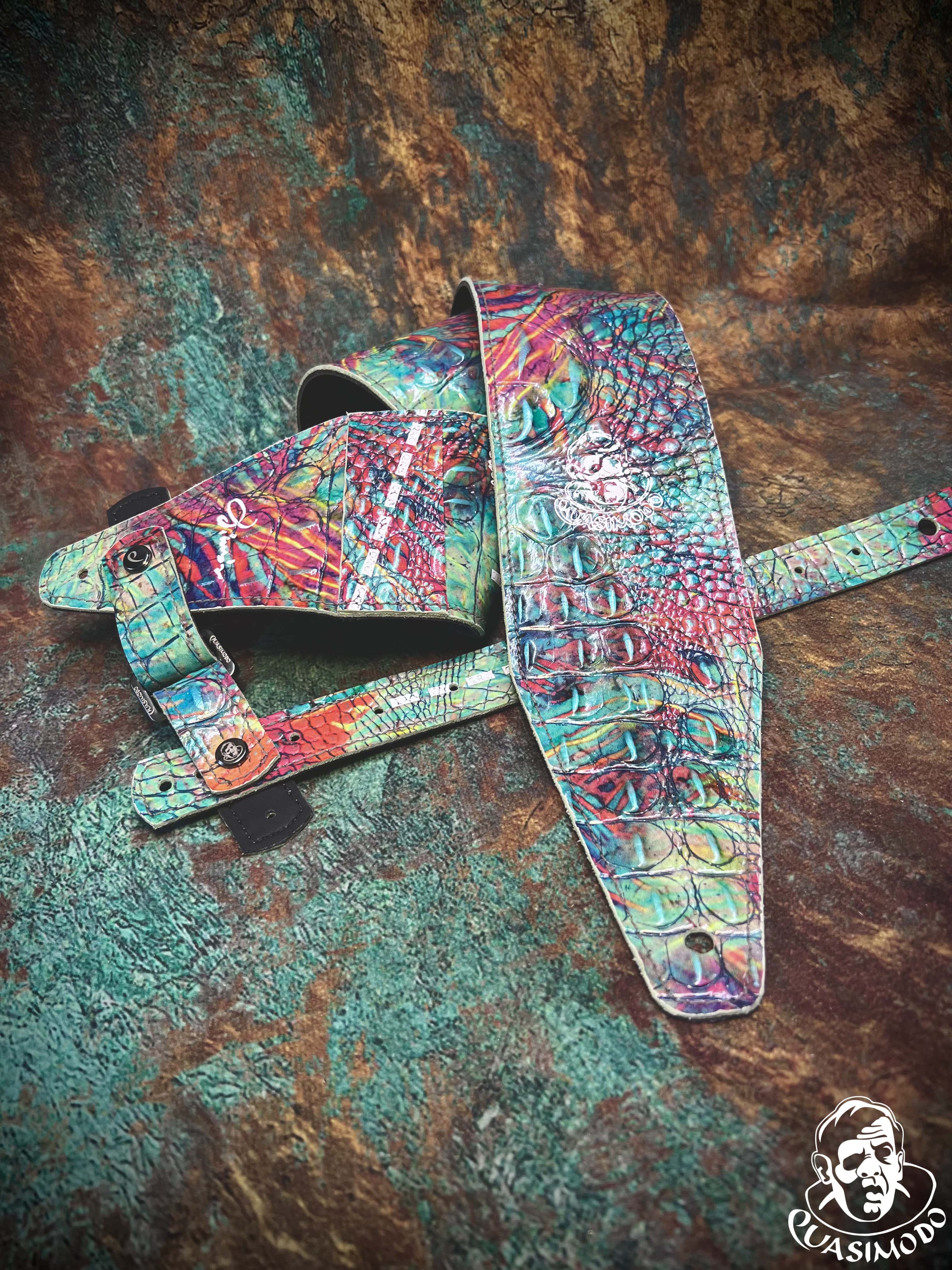 Image of Limited edition custom guitar strap-Face-Limit Design-L-483