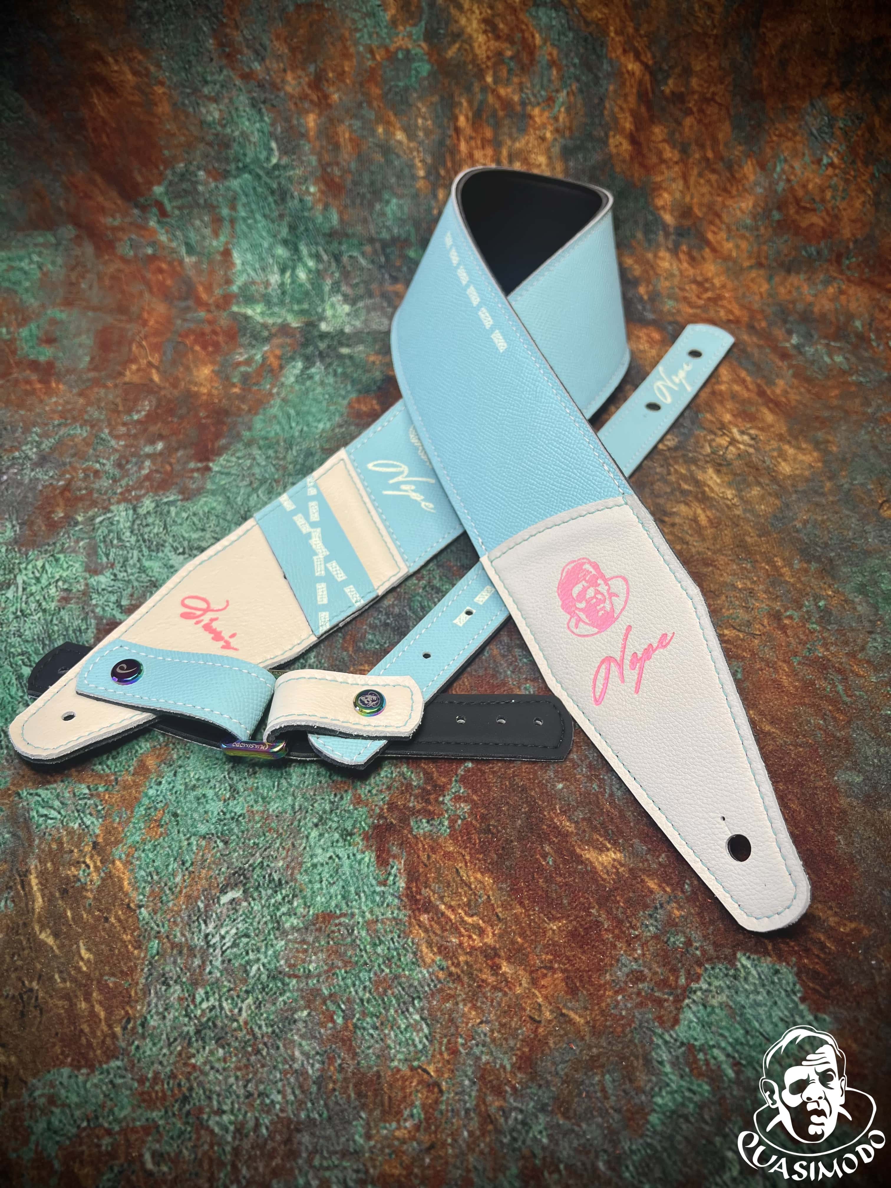 Image of Limited edition custom guitar strap-Face-Limit Design-L-495