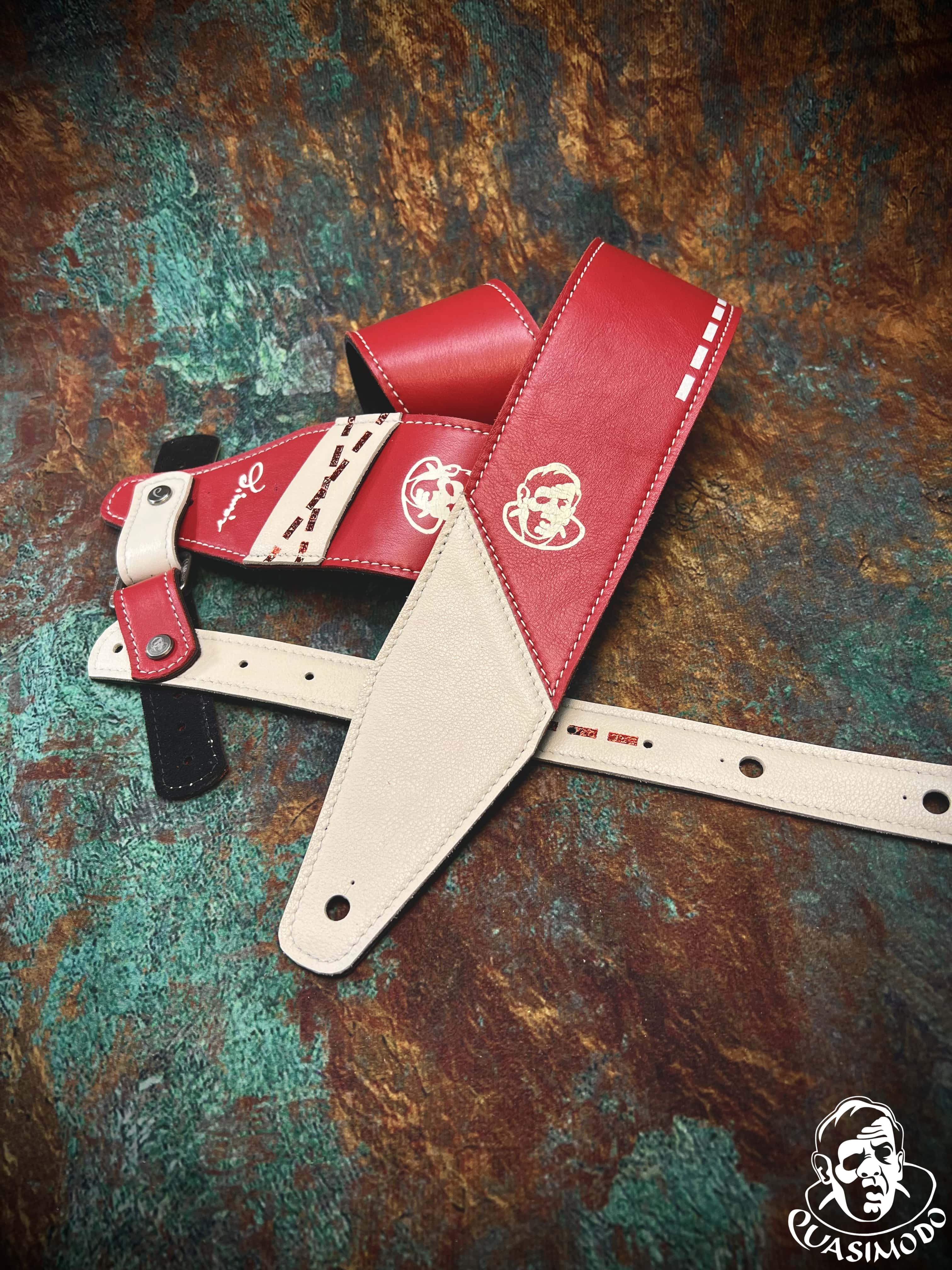 Image of Limited edition custom guitar strap-Face-Limit Design-L-537