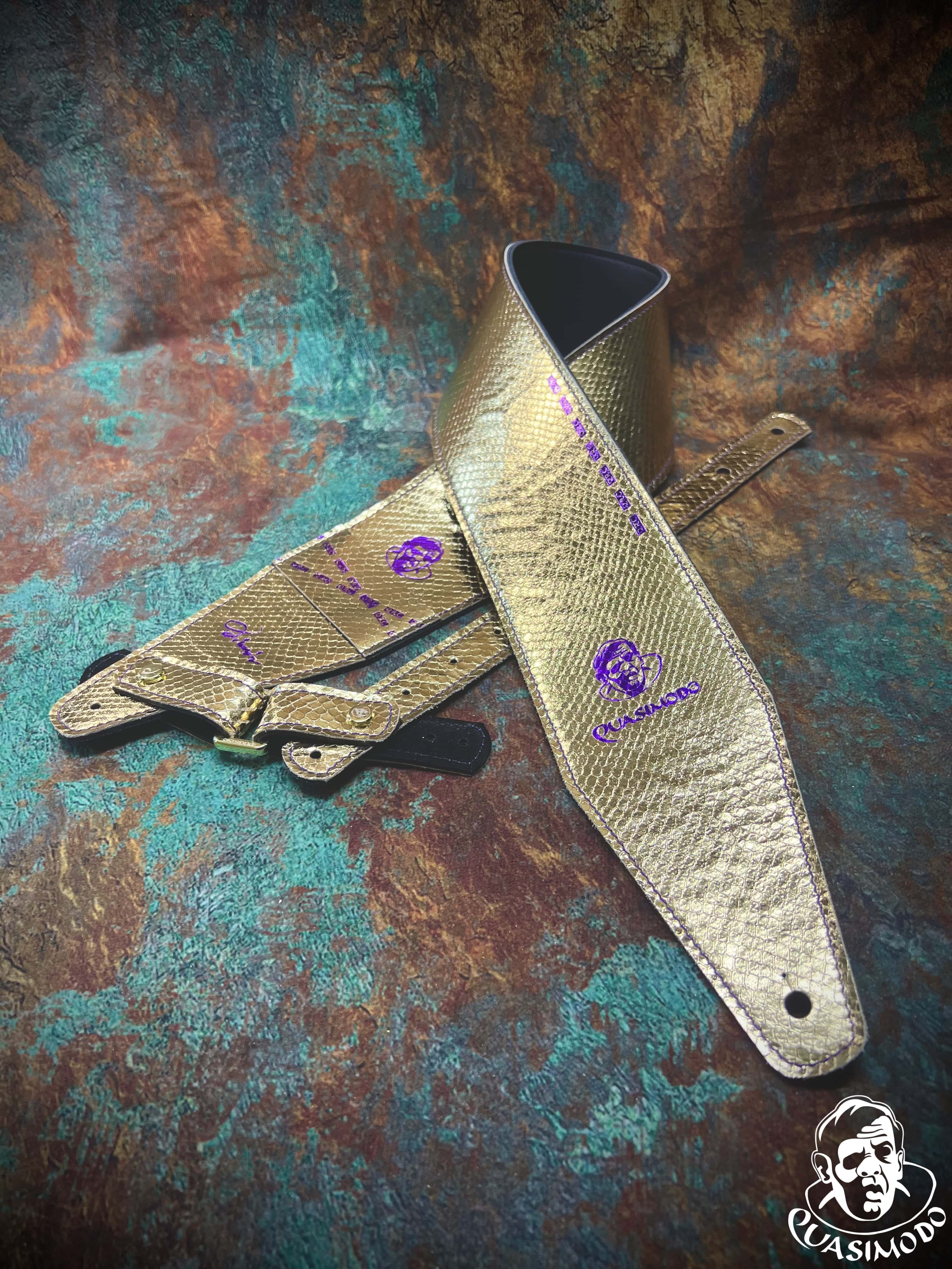 Image of Limited edition custom guitar strap-Face-Limit Design-L-541