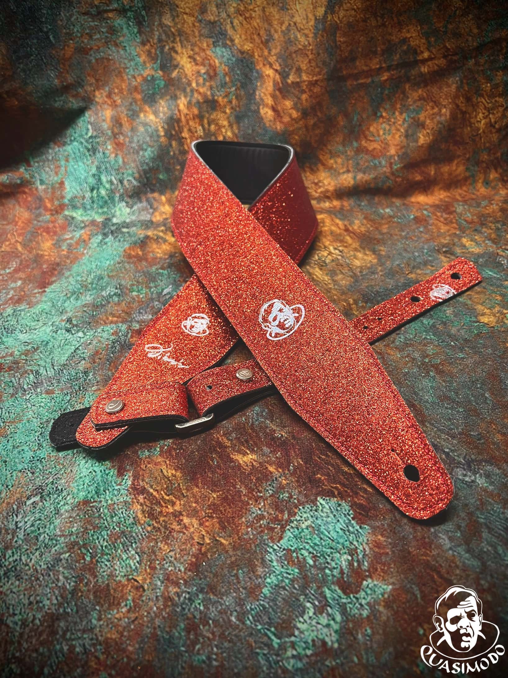 Image of Limited edition custom guitar strap-Face-Limit Design-L-545