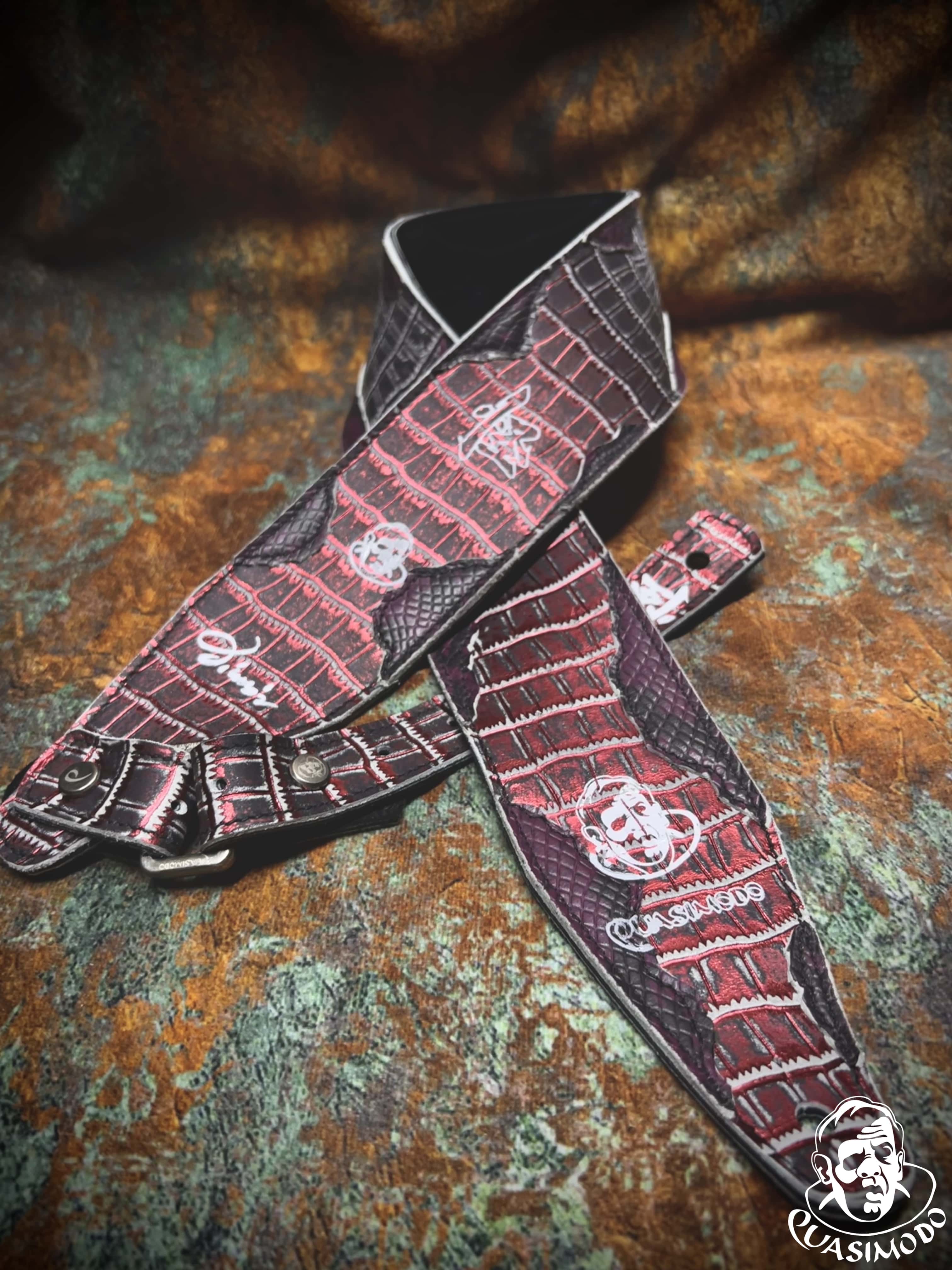 Image of Master handmade creative guitar straps-Face-Master Design-M-030