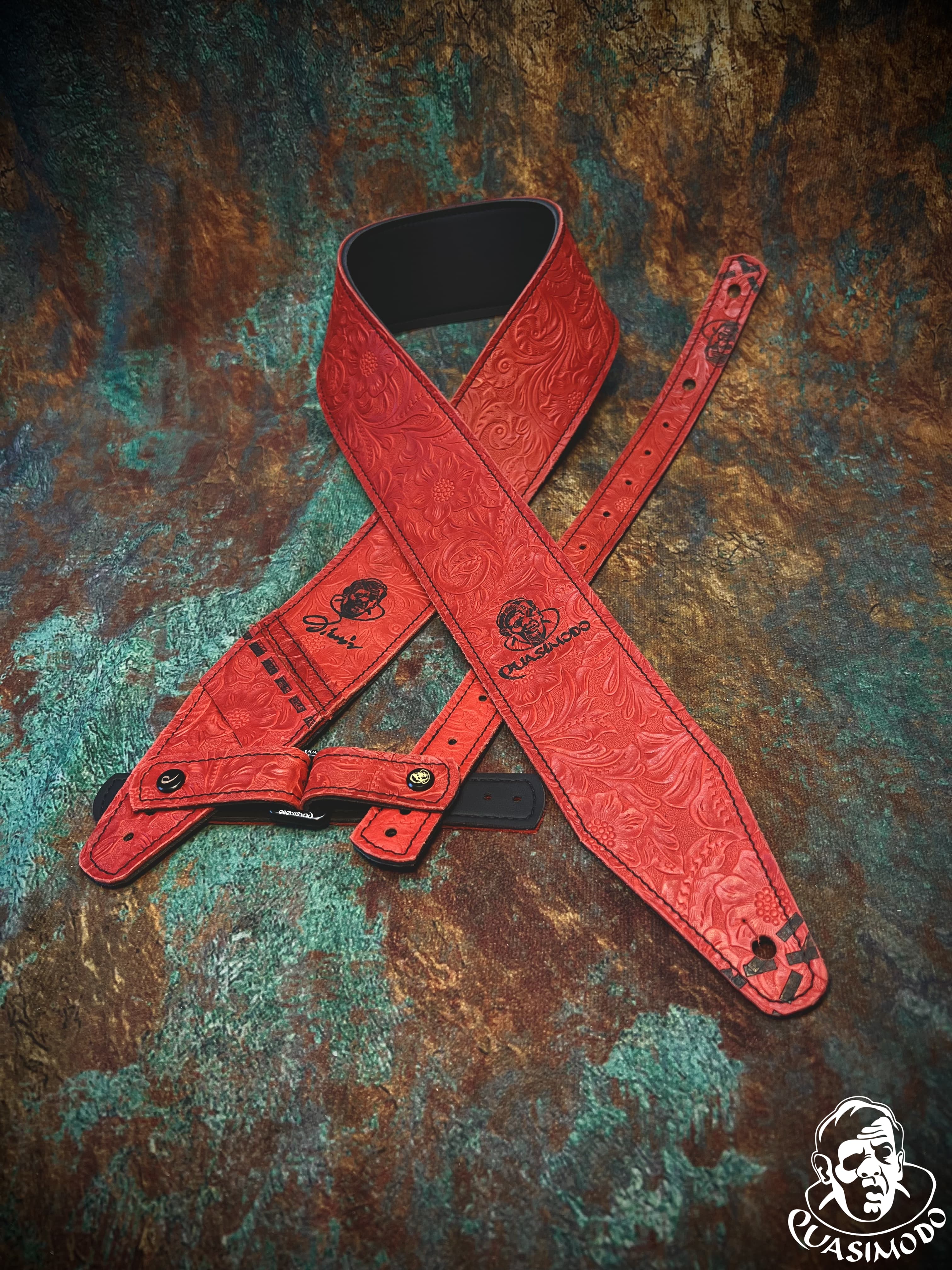 Image of Custom guitar straps-Face-Selected Design-S-193